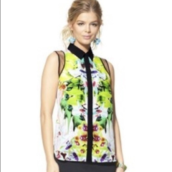 Prabal Gurung for target floral mesh top - Picture 3 of 6